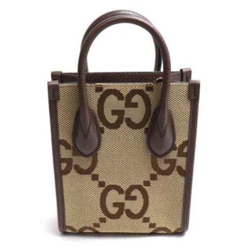 Gucci Vintage Pre-owned Canvas handvskor Beige, Dam