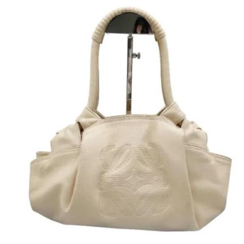 Loewe Pre-owned Pre-owned Tyg handvskor Beige, Dam