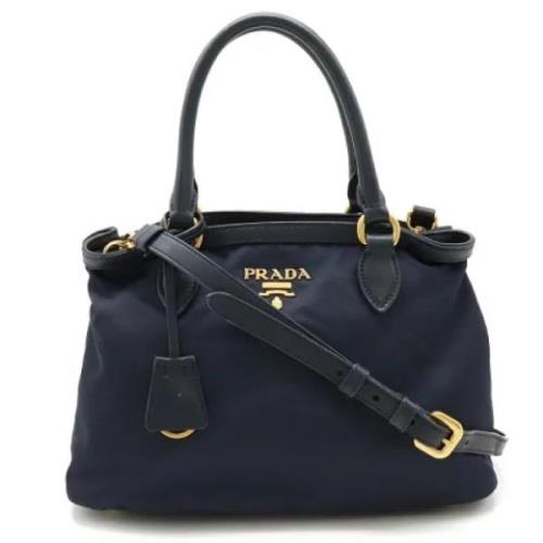 Prada Vintage Pre-owned Nylon prada-vskor Blue, Dam