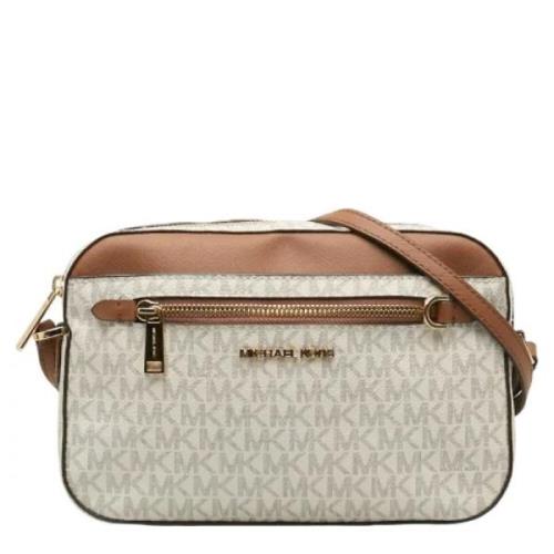 Michael Kors Pre-owned Pre-owned Canvas axelremsvskor White, Dam