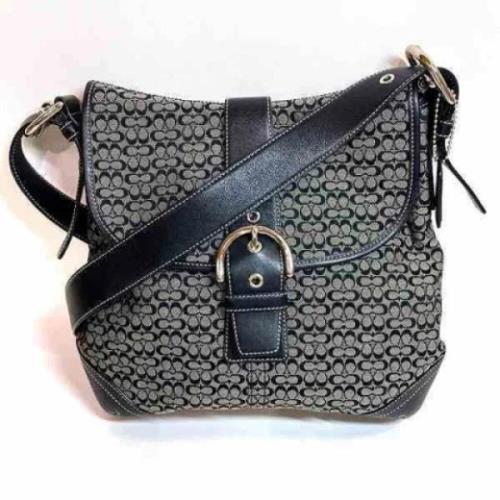 Coach Pre-owned Pre-owned Canvas axelremsvskor Black, Dam