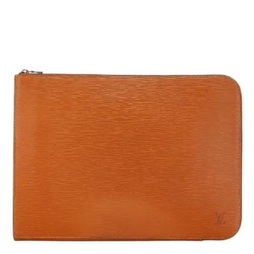 Louis Vuitton Vintage Pre-owned Laeder kuvertvskor Orange, Dam