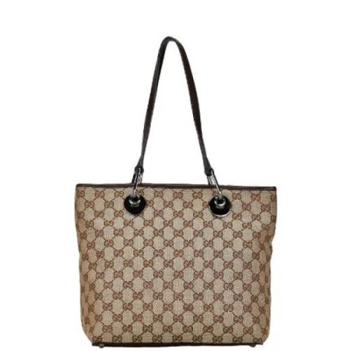 Gucci Vintage Pre-owned Canvas gucci-vskor Brown, Dam