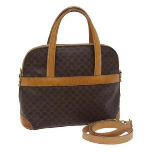 Celine Vintage Pre-owned Laeder handvskor Brown, Dam