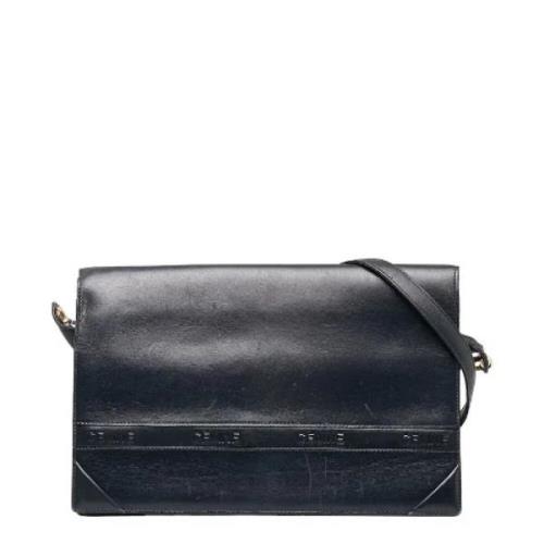 Celine Vintage Pre-owned Laeder crossbodyvskor Black, Dam