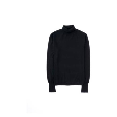 Aspesi Elegant Ull Turtle Neck Sweater Black, Dam