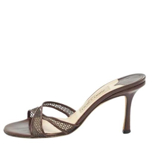 Jimmy Choo Pre-owned Pre-owned Laeder sandaler Brown, Dam