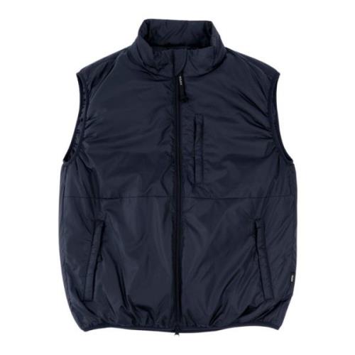 Aspesi Vadderad Högkrage Gilet Blue, Herr