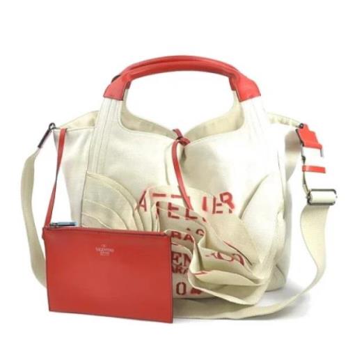 Valentino Vintage Pre-owned Tyg handvskor White, Dam