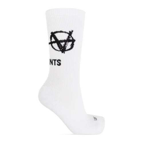 Vetements Logosockor White, Herr