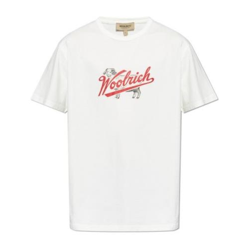 Woolrich T-shirt med tryck White, Herr