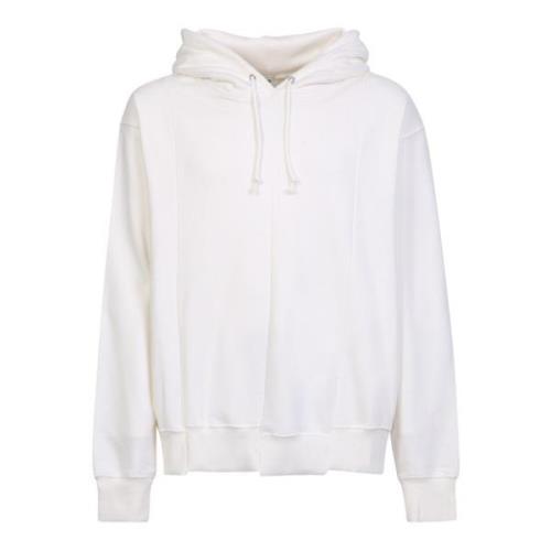 The Salvages Vit Bomull Rekonstruerad Hoodie White, Herr