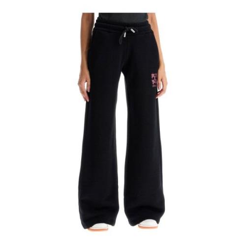 Off White Blommig Pilar Mini Joggers Black, Dam