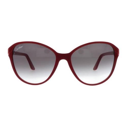 Cartier Esw00111 Double C AMY Solglasögon Red, Unisex