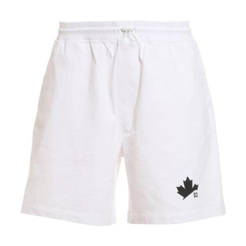 Dsquared2 Vita Bomullsshorts Ss22 White, Herr