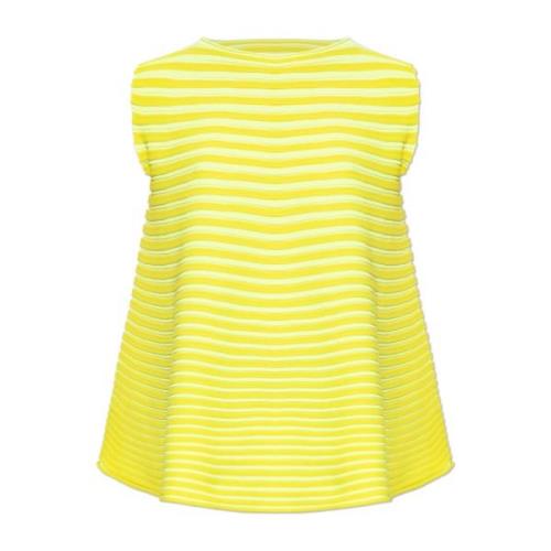 Issey Miyake Veckad topp Yellow, Dam