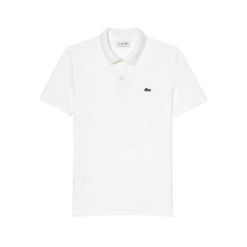 Lacoste Ribbad Krage Kortärmade Skjortor White, Herr