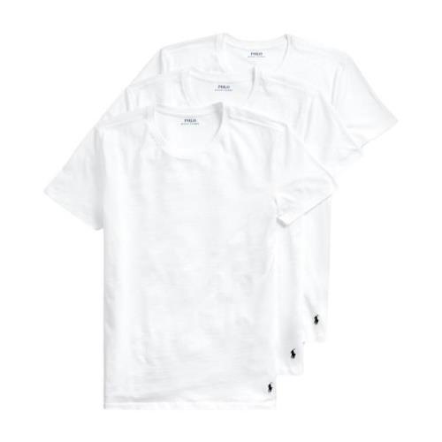 Ralph Lauren Crew Neck T-Shirt 3-Pack White, Herr