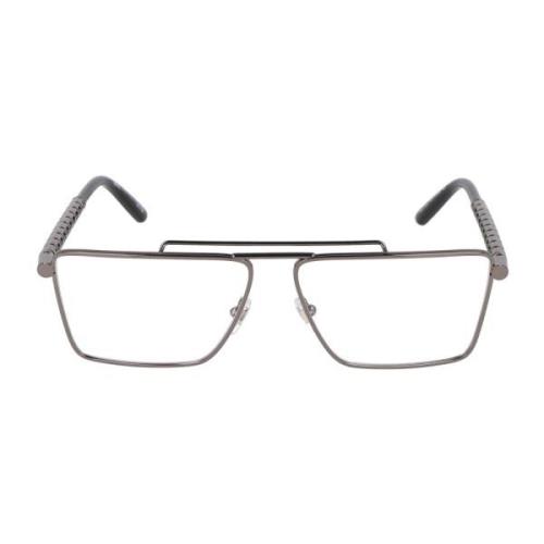 Versace Fyrkantig Metallram Glasögon Gray, Unisex