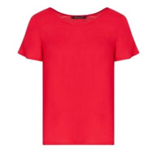 Armani Exchange Röd T-shirt och Polo Kollektion Red, Dam