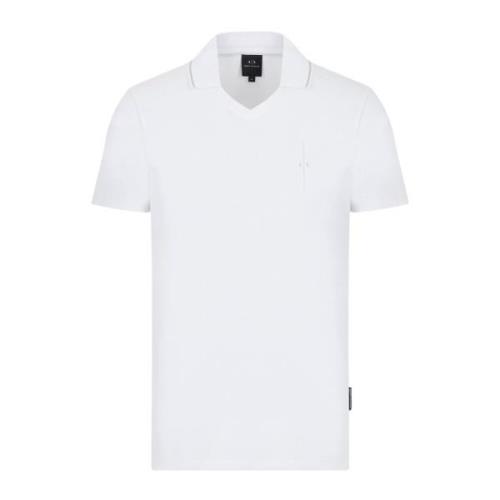 Armani Exchange Vit Polo Skjorta med Stretchbomull White, Herr