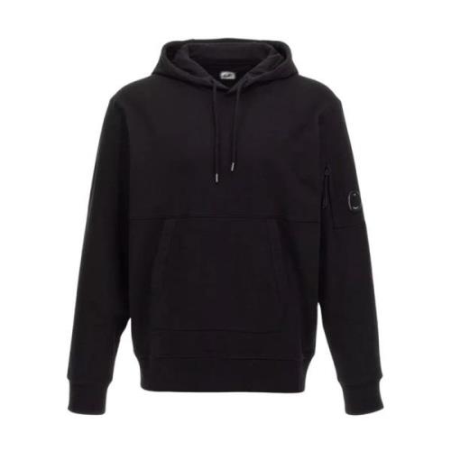 C.p. Company Diagonal Raised Fleece Hoodie Black, Herr