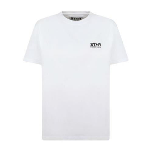 Golden Goose Logo Star T-shirt i vitt och svart White, Herr