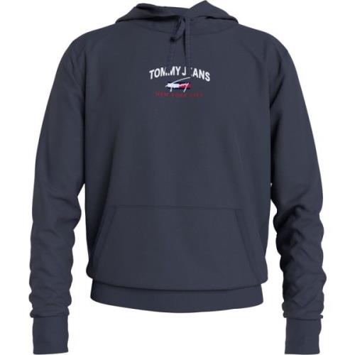 Tommy Jeans Tidlös Tommy Hoodie Blue, Herr