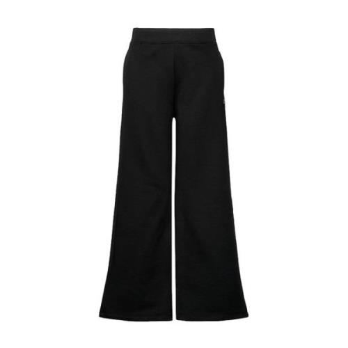 Calvin Klein Jeans Flared Trousers Embro Badge Modern Design Black, Da...