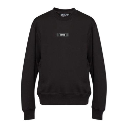 Versace Jeans Couture Sweatshirt med logotyp Black, Herr