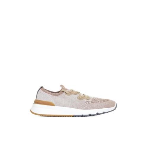 Brunello Cucinelli Snygga Sneakers Beige, Herr