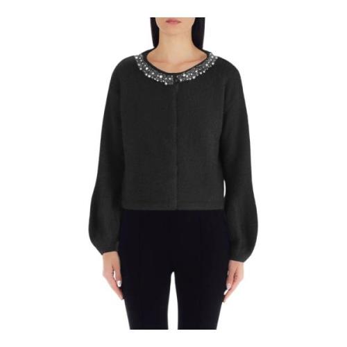 Liu Jo Stilren Cardigan för Kvinnor Black, Dam