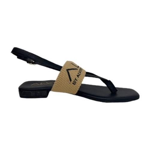 Alviero Martini 1a Classe Flip Flop Sandaler Black, Dam