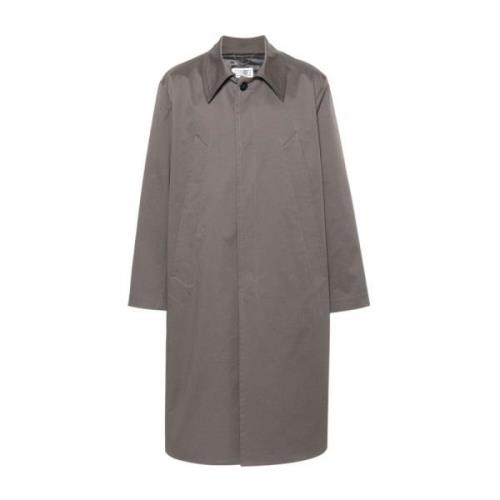 MM6 Maison Margiela Bomull Twill Trench Coat Gray, Herr