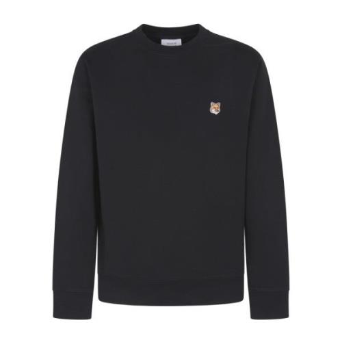 Maison Kitsuné Fox Head Patch Tröja Svart Black, Herr