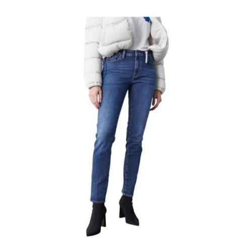 GAS Klassiska Denim Jeans med 5 Fickor Blue, Dam