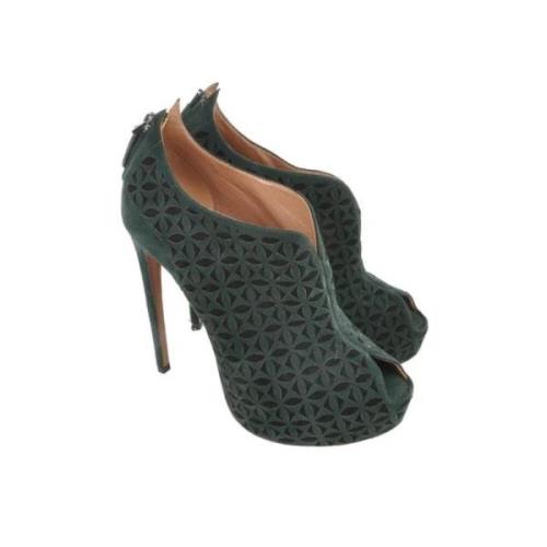 Alaïa Pre-owned Pre-owned Mocka klackskor Green, Dam