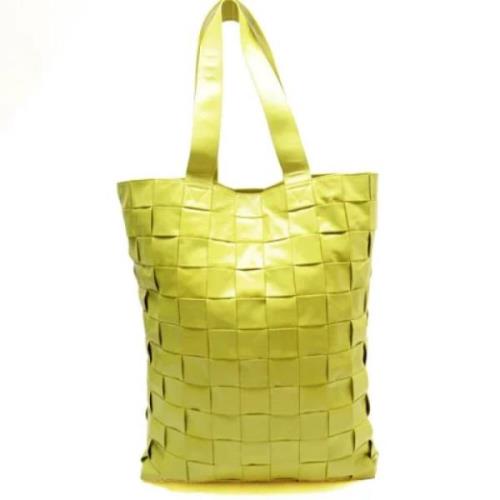 Bottega Veneta Vintage Pre-owned Laeder totevskor Yellow, Dam