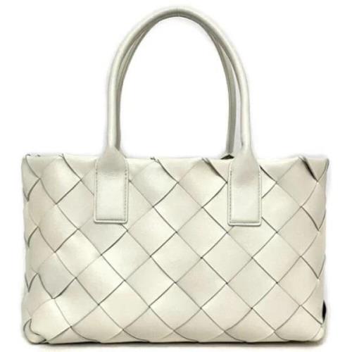 Bottega Veneta Vintage Pre-owned Laeder totevskor White, Dam