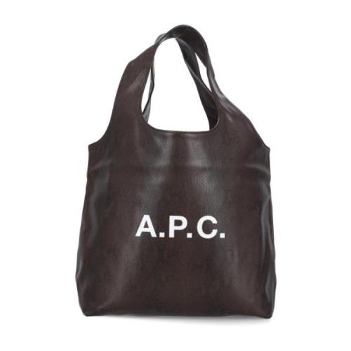 A.p.c. Brun Syntetisk Läder Shoppingväska Brown, Dam