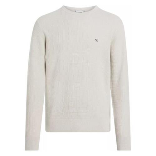 Calvin Klein Ekologisk Våffelstruktur Sweatshirt Beige, Herr