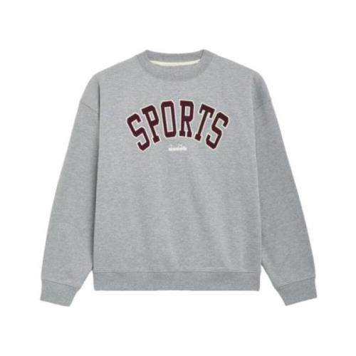 Diadora Legacy Unisex Sweatshirt Bomull Gray, Herr