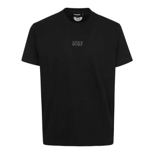 Dsquared2 Bomull Jersey Tee med Logo Detalj Black, Herr