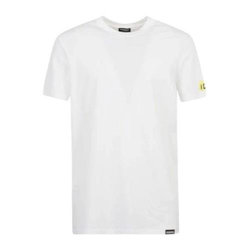 Dsquared2 Kortärmad bomullst-shirt, Modell D9M204480 White, Herr