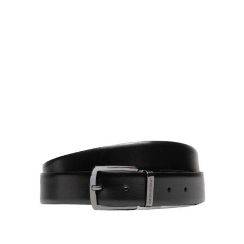 Emporio Armani Vändbar Läderbälte Black, Herr