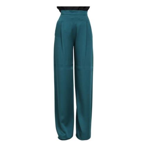 Max Mara Elegant Gröna Attila Byxor Green, Dam