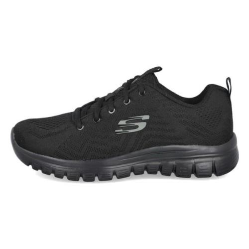 Skechers Sneakers Black, Dam