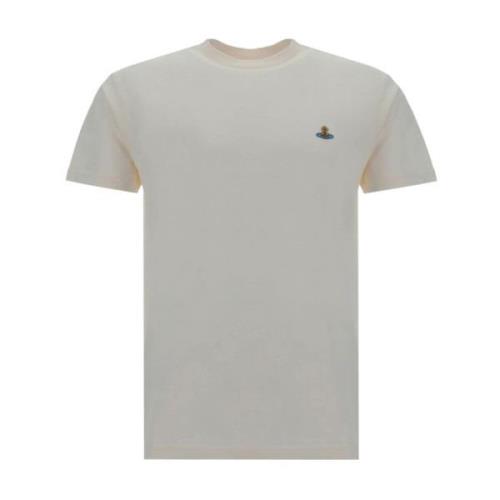 Vivienne Westwood Multifärgad Orb Logo Broderi T-shirts och Polos Whit...