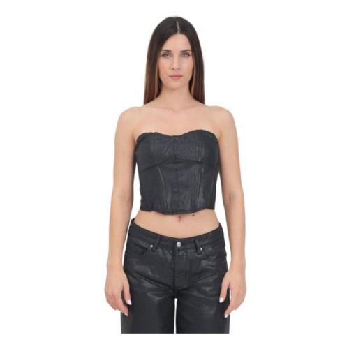 Armani Exchange Denim Nero Casual Top Black, Dam