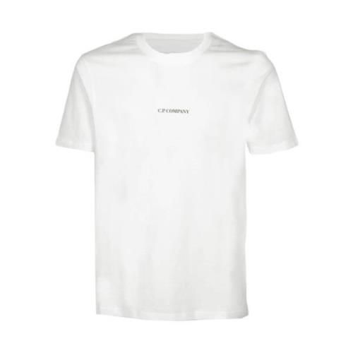 C.p. Company Kortärmad T-shirt med Distinkt Stil White, Herr